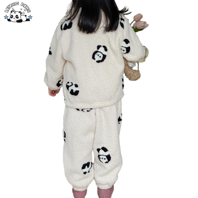 Customizable Wholesale Kids Sleepwear Velvet Pajamas Sets Child Pajama Sets Panda Kids Pajamas