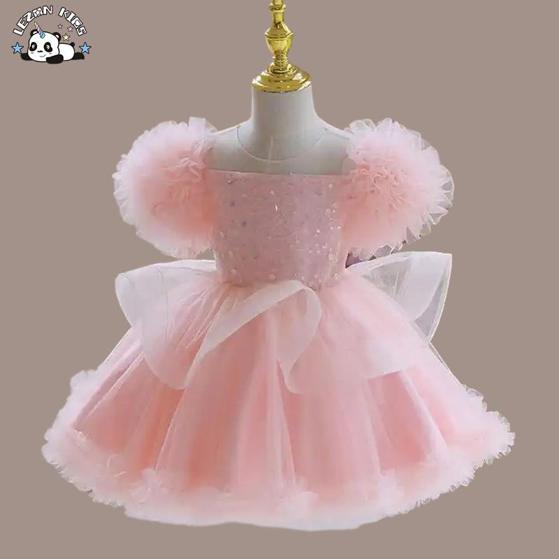 Factory Sale Children Clothes Kids Clothing Girls Dresses Sequined Princess Puff Dresses Birthday Party Dresses for Kids Girls