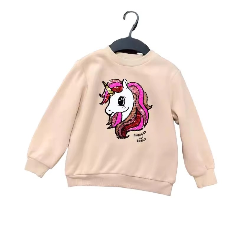 Custom Girls’ Unicorn Sequin Sweatshirt