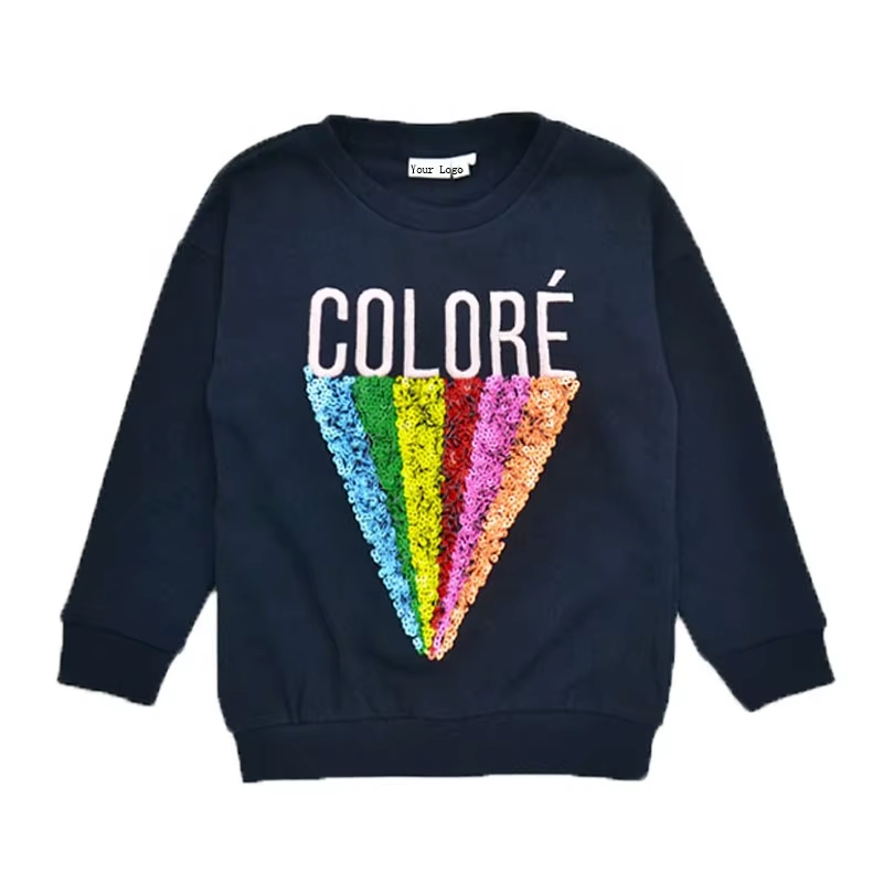 Custom Girls’ Sequined Long Sleeve Sweatshirt