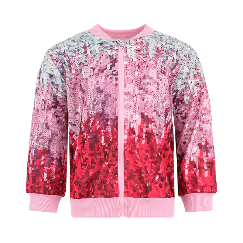 Custom Girls Sequin Jackets Kids Bomber Coat