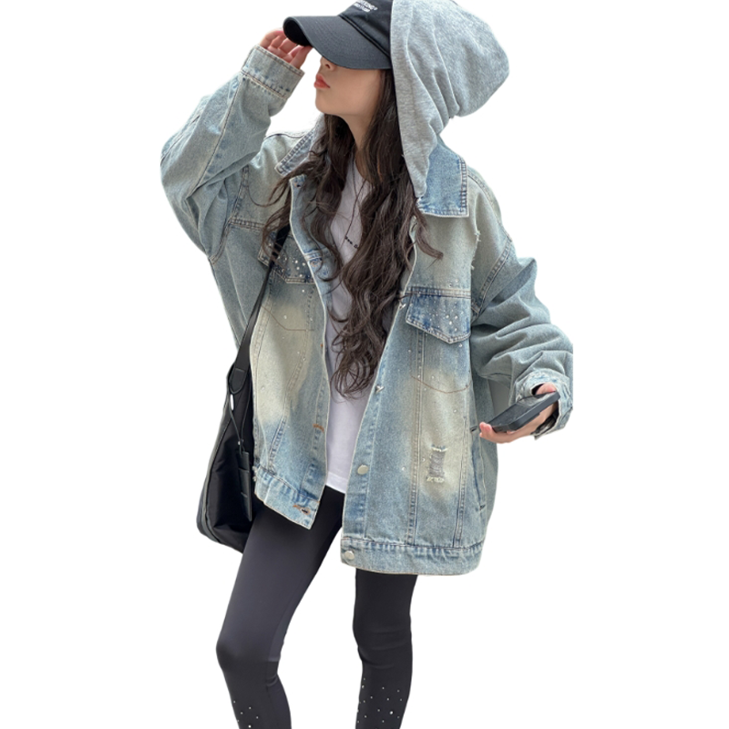Girls' Custom Peplum Denim Jacket