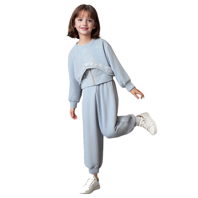 Custom Girls Sweatshirt Casual 3-Piece Set