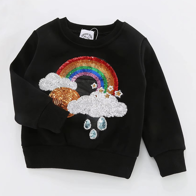 Custom Girls’ Long Sleeve Sequin Sweatshirt