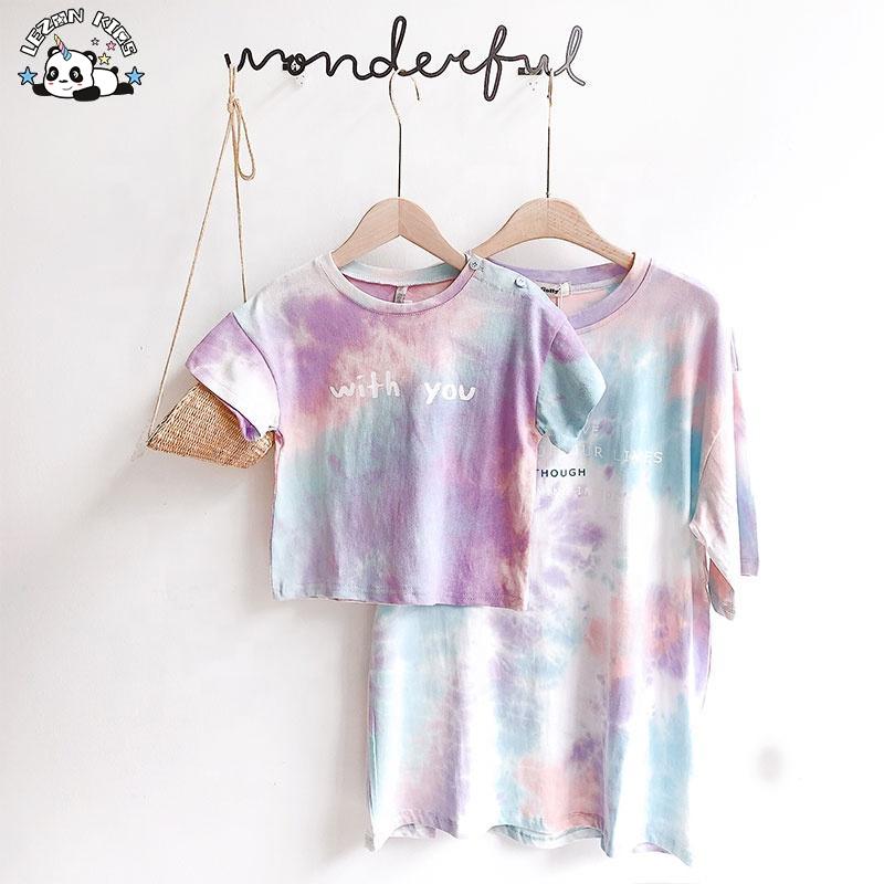 Customizable Tie Dye T-shirt for Parent-child