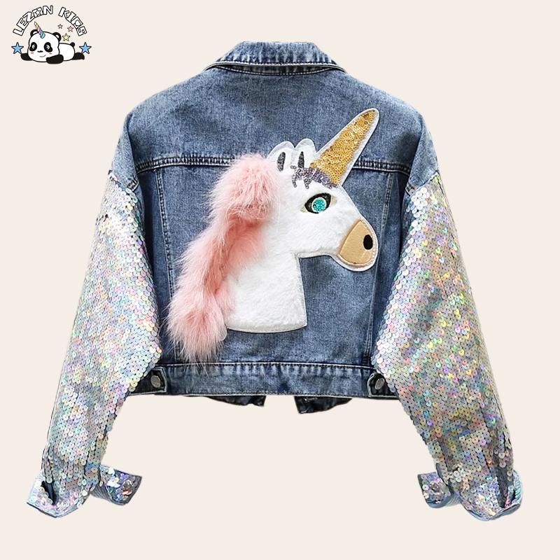 Spring New Fashion Temperament Street Trendsetter Splicing Sequins Short Denim Jacket