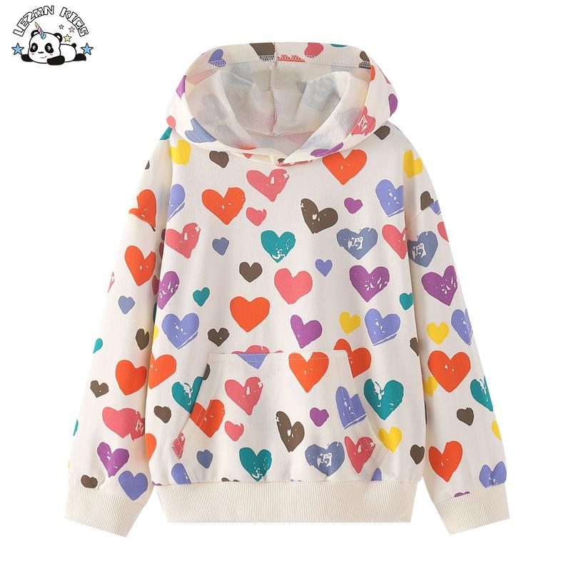 Wholesale Cute Heart Custom Printed Pullover Hoodies