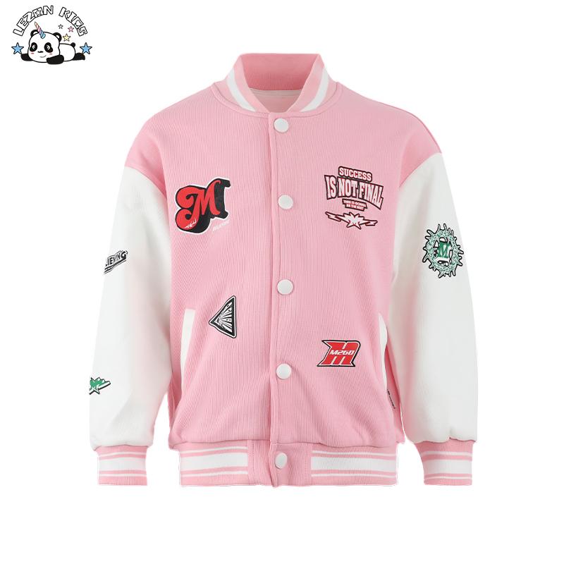 Custom-made Children’s Baseball Jacket Cartoon Sticker Patch Kids Bomber Jacket