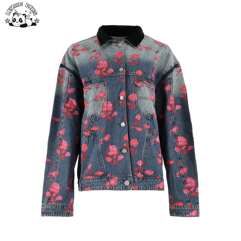 Casual Printed Denim Jacket