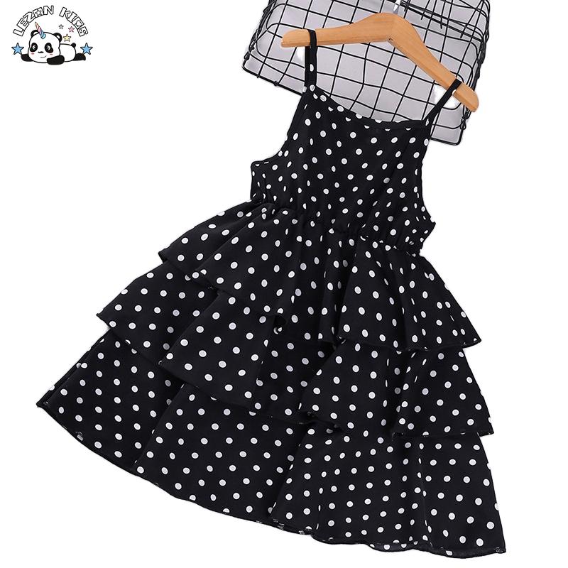Girls’ Dresses O-Neck Knee-Length New Spring Summer Children’s Wear Polka Dot Sleeveless Princess Dress