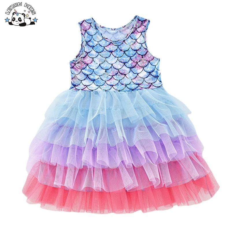 Custom Girls’ Casual Mermaid Tutu Dress