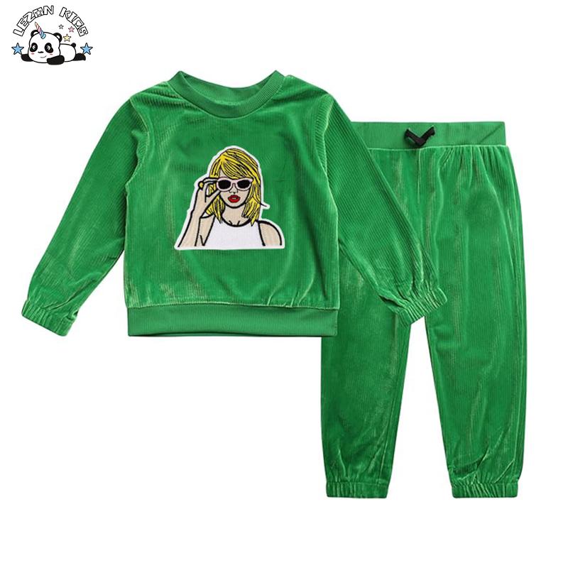 Customized High Quality Kids Long Sleeve Sweatshirt and Soft Jogger Sweatpants