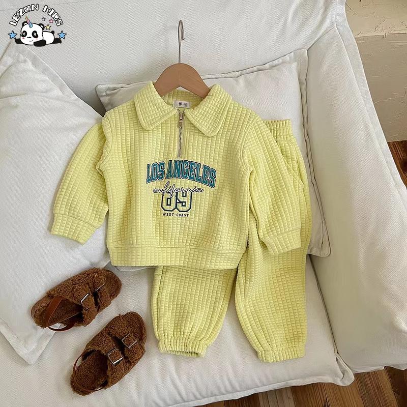 Customizable Hot Selling Spring Sport Clothing Sets Letter Printed Baby Sweatshirt