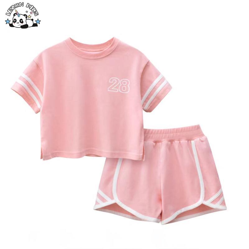Customizable Wholesale High Quality Number Printing Sport Summer Little Clothing Sets