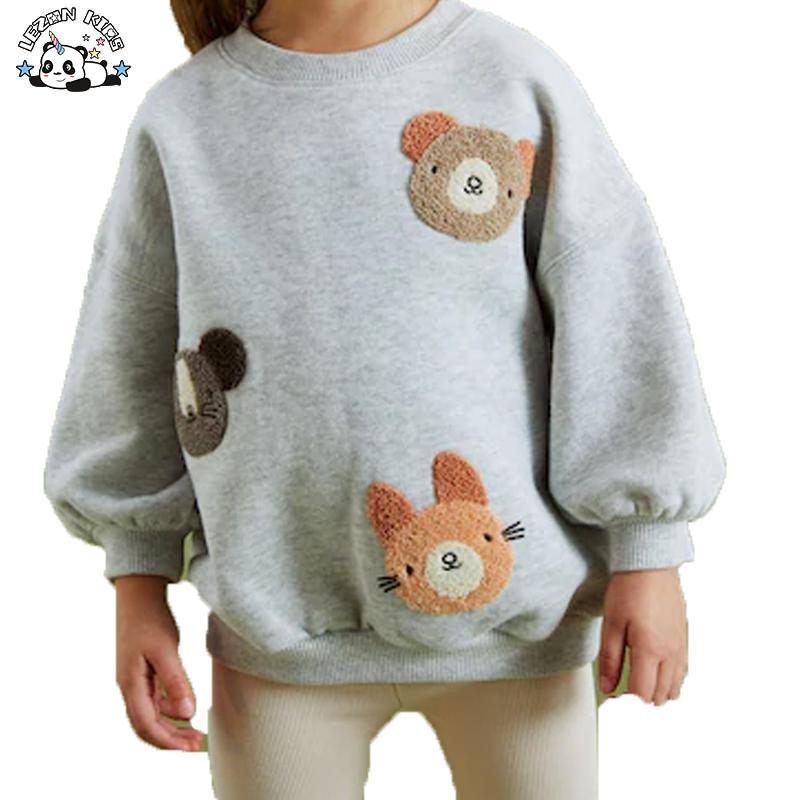 Brand Customization Acceptable Bear Patches Pullover Leggings Set Baby Clothing Sets for Girls