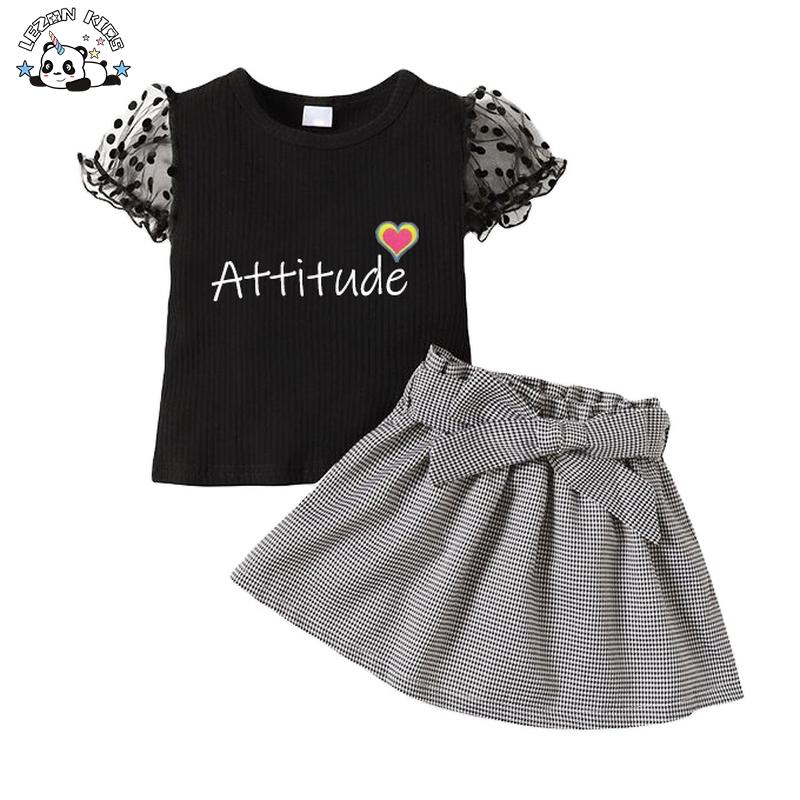 Customized Summer Outfit T Shirt Skirt Set