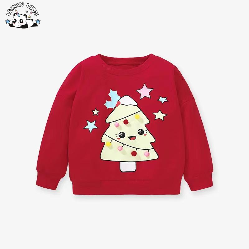 Wholesale Customization New Design Long Sleeve Cute Tree Printing T-shirt