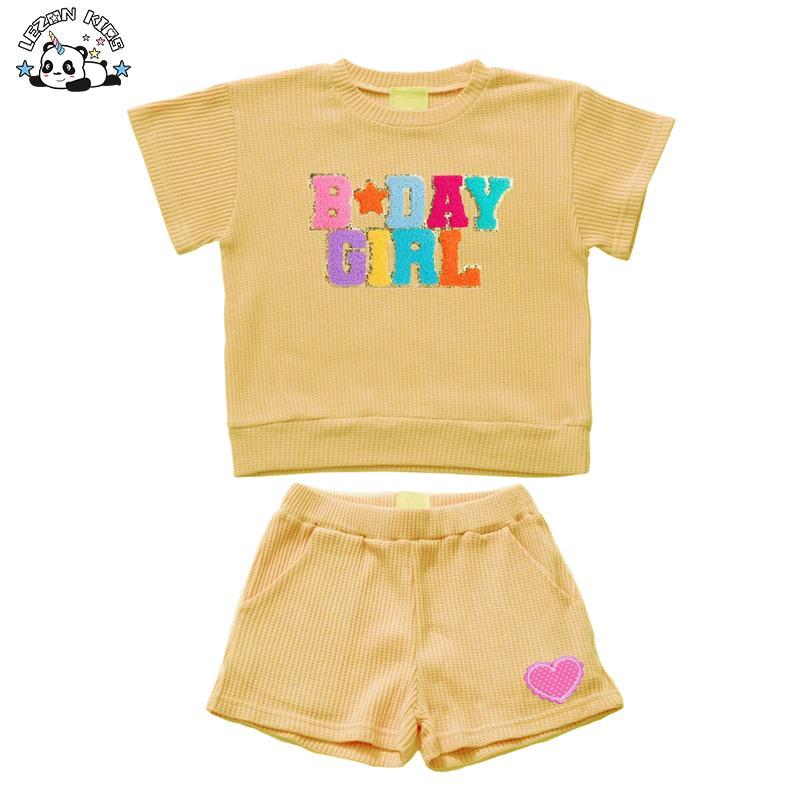 Wholesale Private Label Fashionable Sports Short Sleeved Two-piece Set Kids Boys Casual Clothing Sets