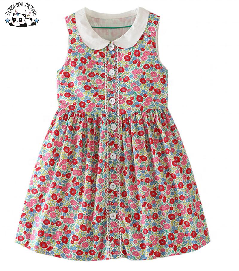 OEM Wholesale Custom Kids Clothing Kids Fashionable Flowers Beautiful Design Girls Dress