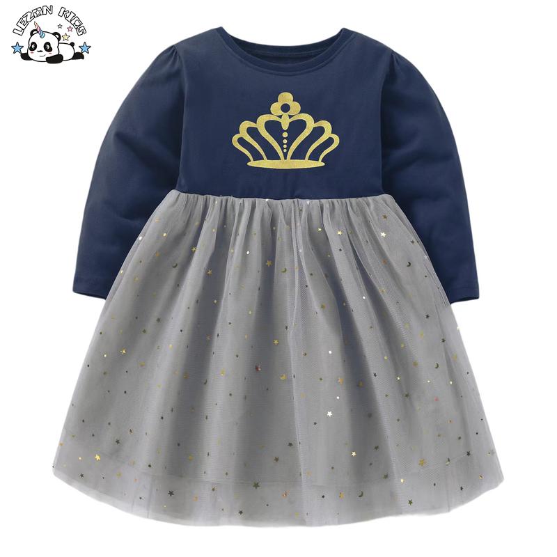 Manufacturer Directly Sell Golden Crown Printed Graduation Party Tutu Dresses