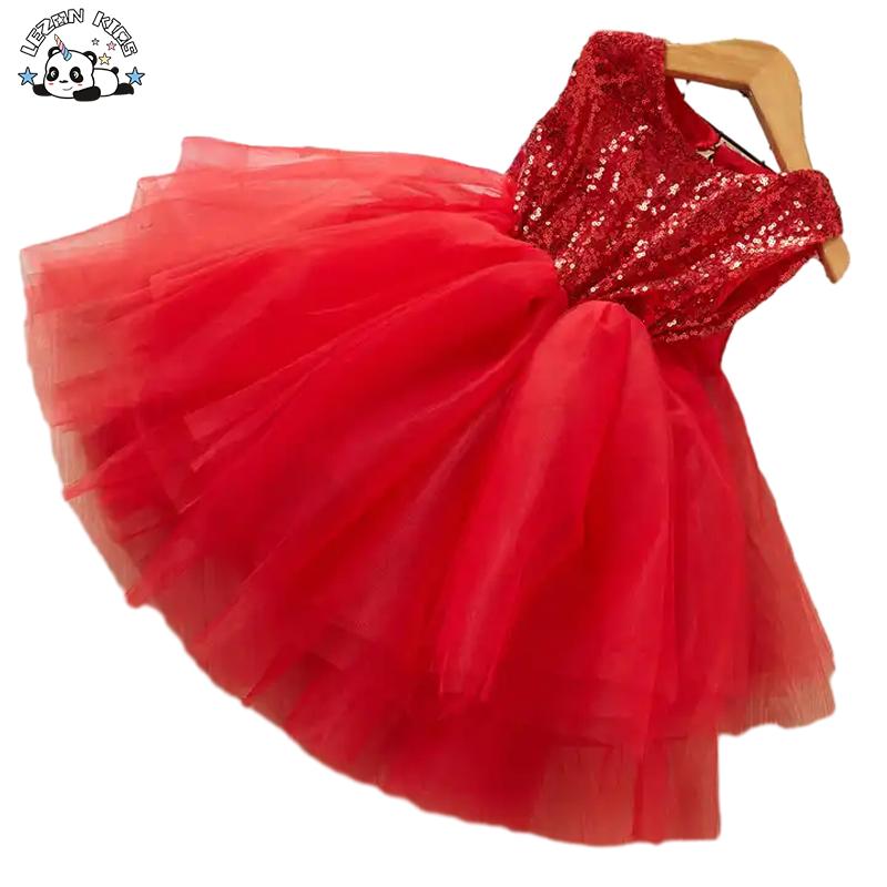 Girls Princess Dress Kids Boutique Summer Dresses Sequined Strawberries Cute Bow Tutu Dress