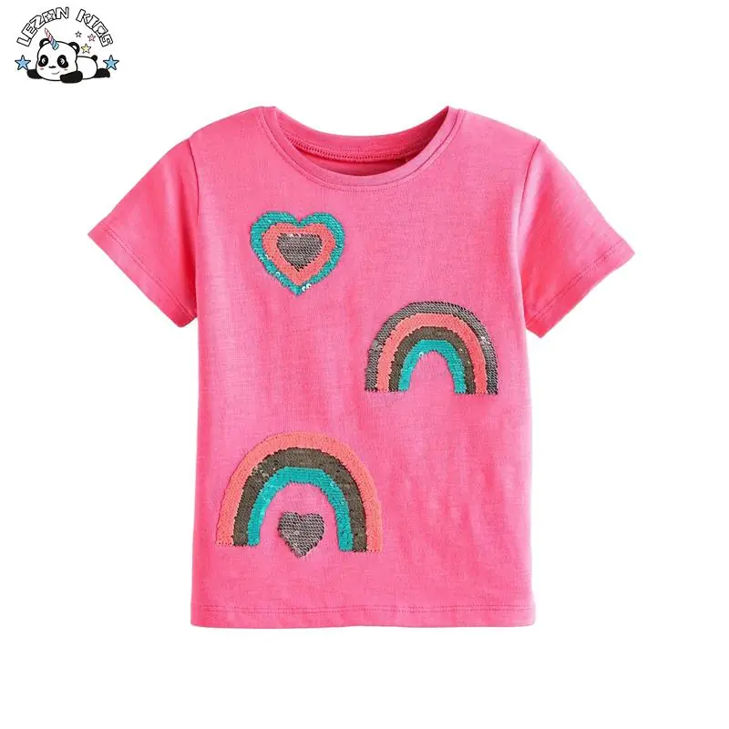 Custom Kids T Shirt with Sequin Embroidery