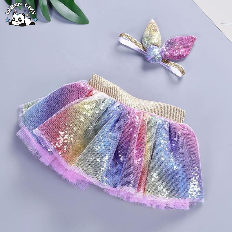 Rainbow Sequin Skirt