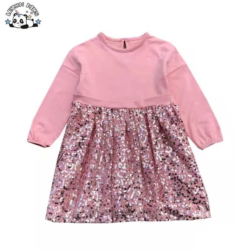 Customizable New Fashion Customization Girls Long Sleeves Fancy Casual Dress