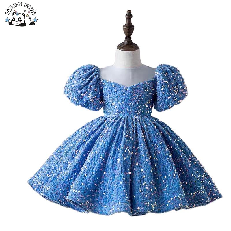 Custom Girls Sequin Princess Puff Dress