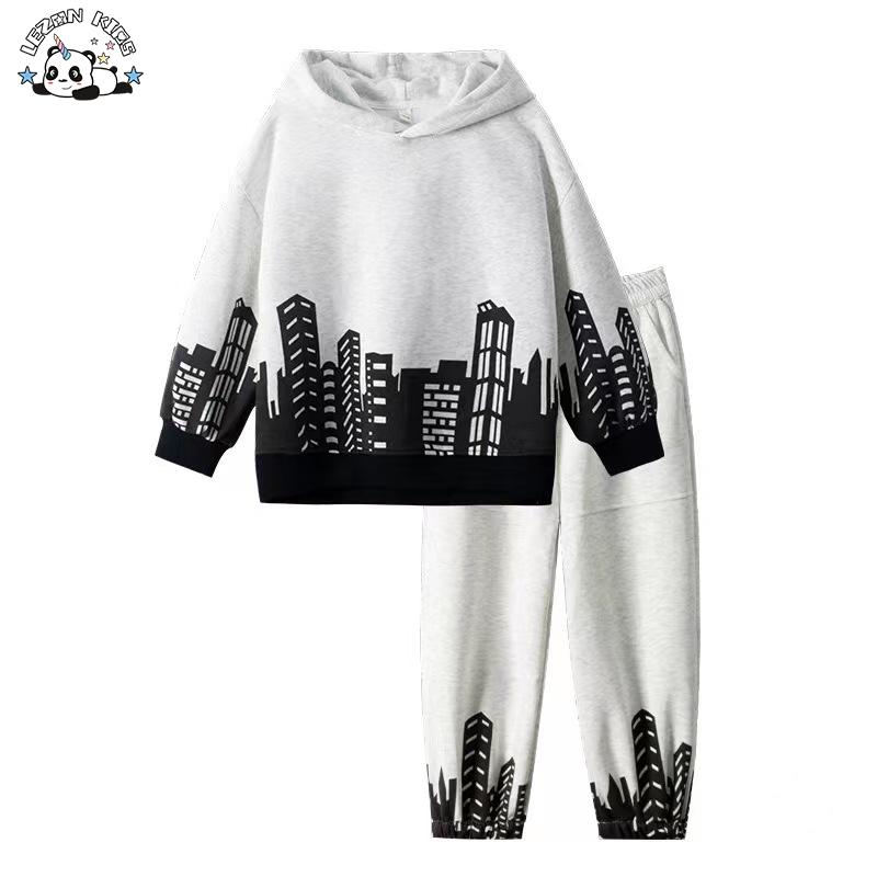 Factory Hot Sale Customized Print Kids Pullover Clothing Sports Hoodie Set for Children’s