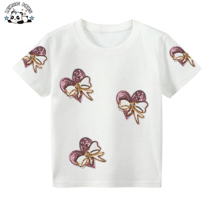 Custom Sequin Patches Breathable Cotton Polyester T Shirt