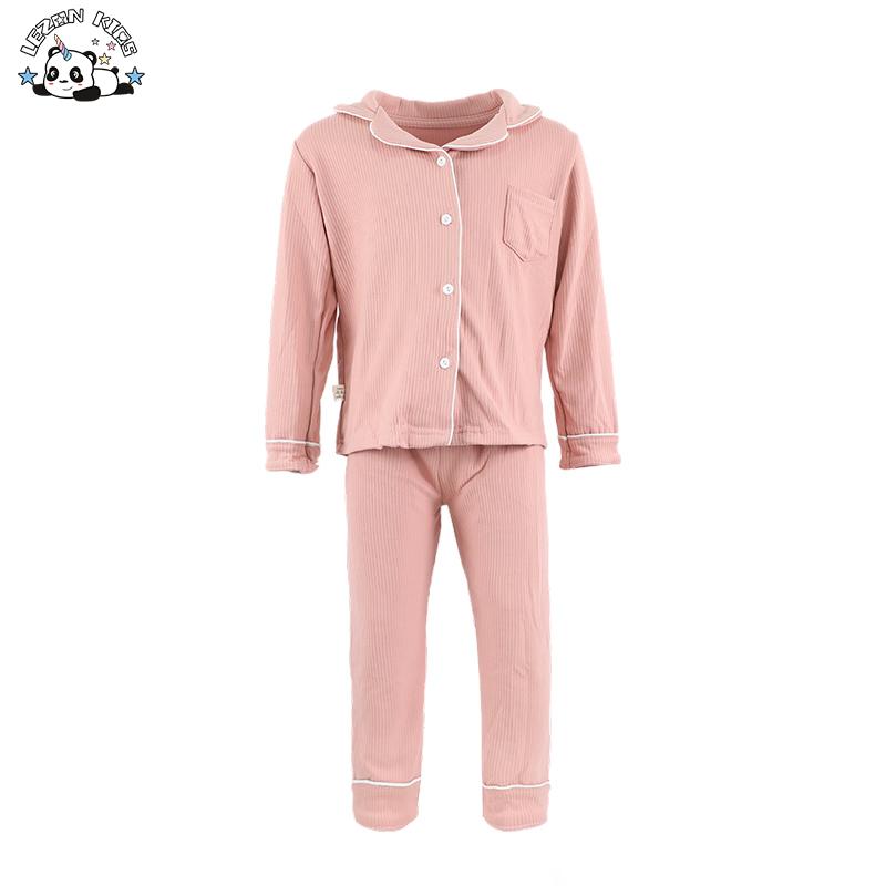 OEM ODM Kids Clothing Set Cotton Velvet Boys Girls Pajamas Button up Kids Pajamas Set