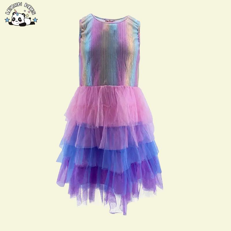 Girls’ Dress Summer New Style Little Girls’ Children’s Gauze Princess Cake Skirt Fantasy Poncho Dress