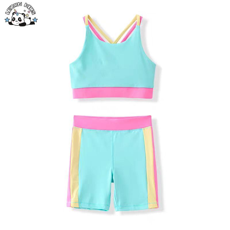 Customizable New Product Explosion Casual Summer 2pc Outfit Little Girls Clothing Sets for Sporting