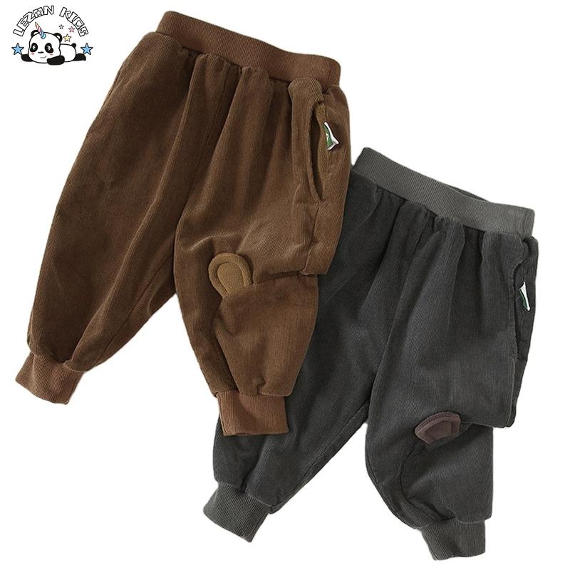 Unisex Children Customized Jeans Solid Corduroy Boys Pants Cotton Pants for 2-14 Years