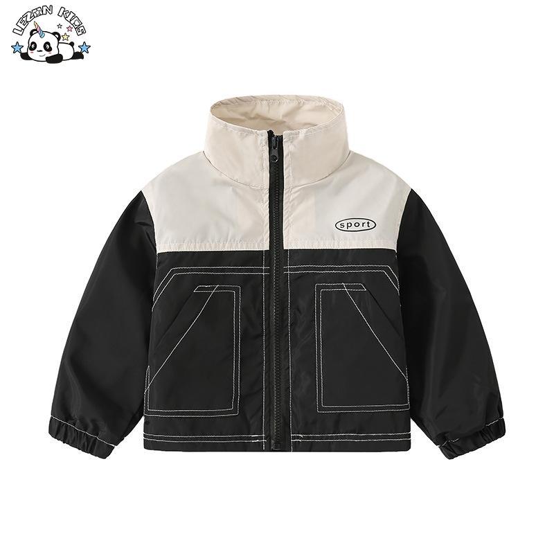 Customizable Fashion Warm Brushed Fleece Kids Windbreaker Velvet Boys Jacket