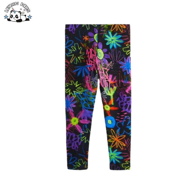 New Arrival Custom Printed Comfortable Kids Pencil Pants Girls Metallic Legging