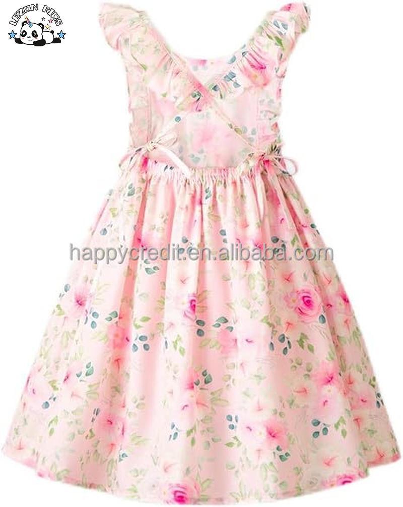 Customizable Summer Floral Sleeveless Cold Shoulder Elegent Party Sundress