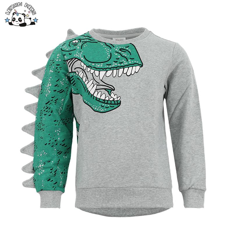 Customize Good Quality Boys Shirt and Pants 100% Cotton Puff Printing Dinosaur Boy Clothing Set