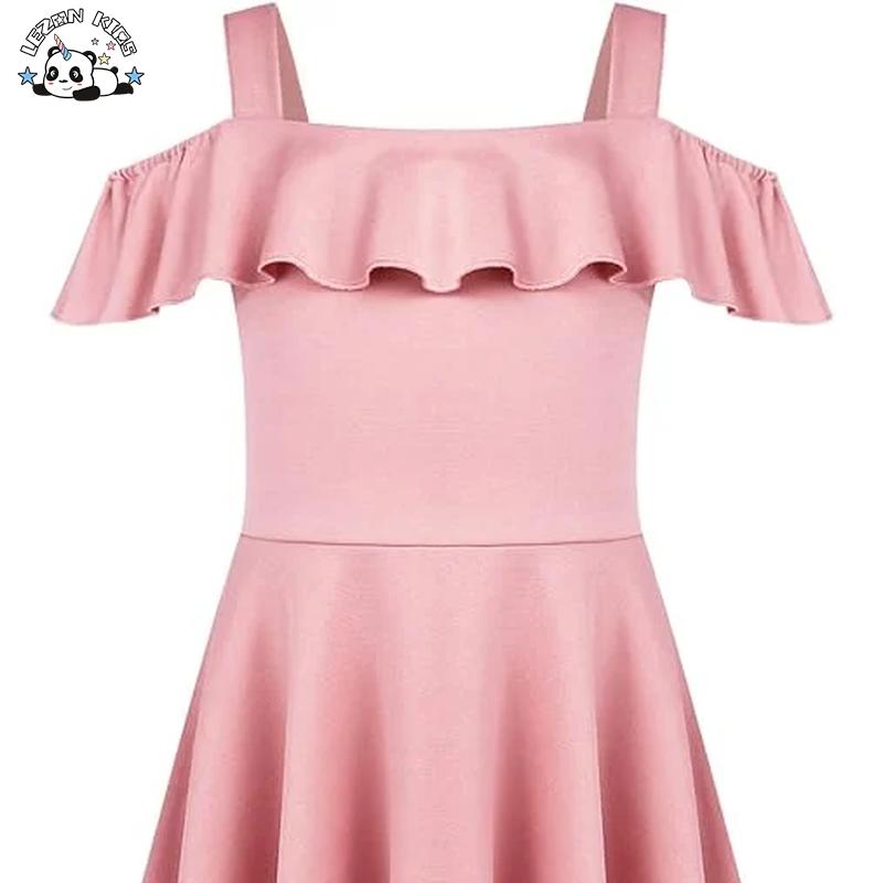 New Customization Pure Sweet pink Long Frock Little Princess Kids Satin Dress for Valentine’s Day