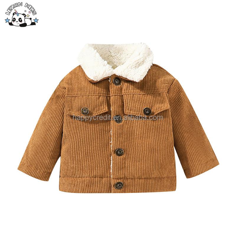 Stylish Winter Cardigan Warm Corduroy Kids Coats Jackets