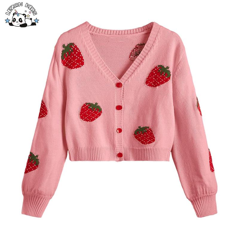 Customized Girl’s Long Sleeve Drop Shoulder Knit Button up Fashion Sweaters