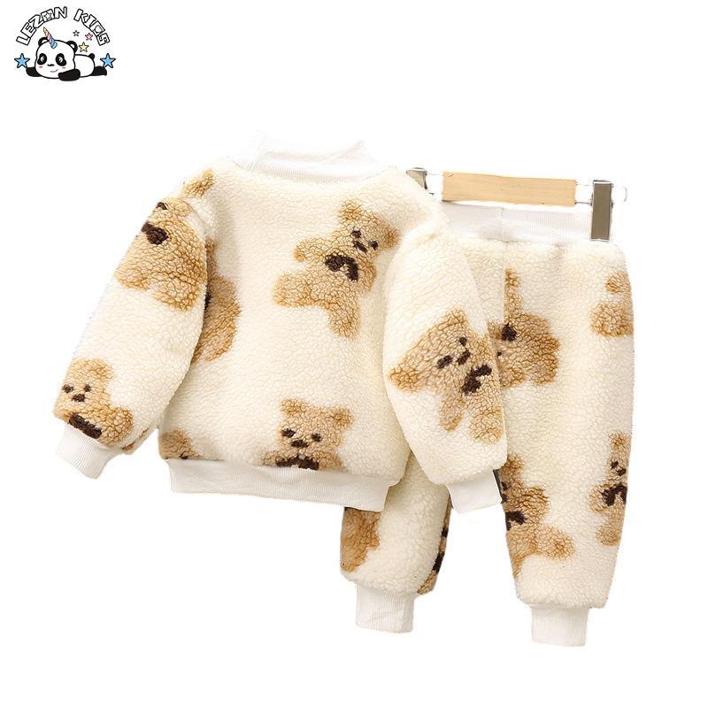 Customizable Sweatpants and Hoodies Tracksuits Teddy Boys Girls Clothes Set Clothing for Winter