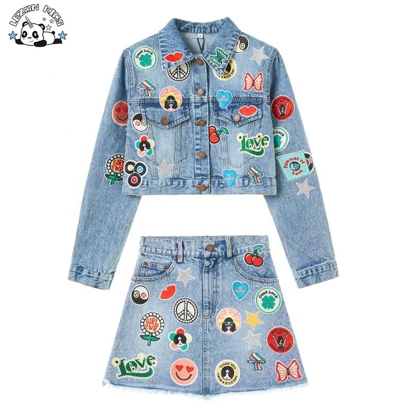 Custom Cute Little Girl 2 Piece Denim Set