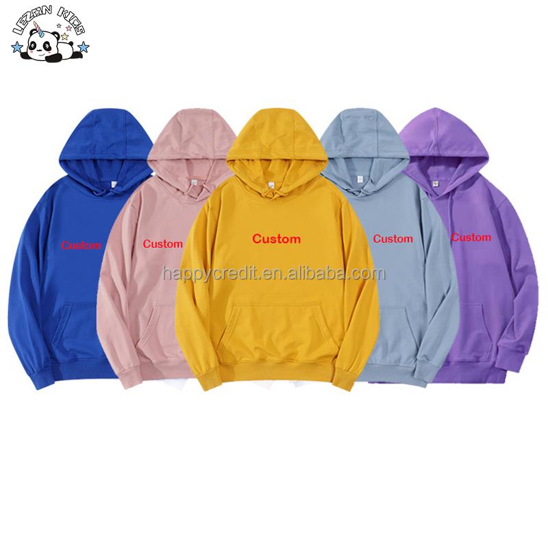 Wholesale Custom 100% Cotton Kids Sweatshirt Blank Boys Pullover Hoodies Clothes for Autumn