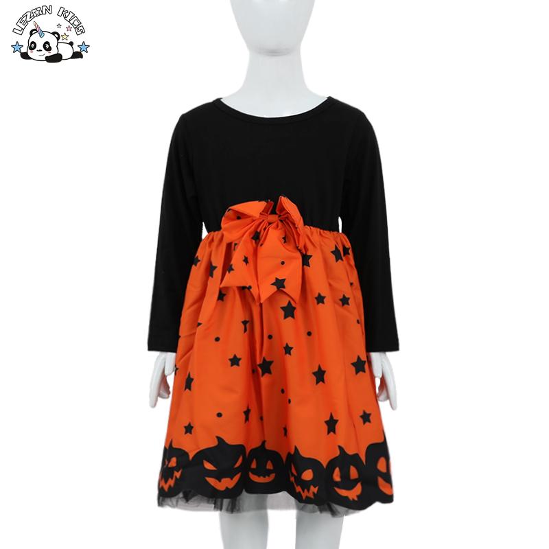 Halloween Children’s Long-sleeved Mesh Dress