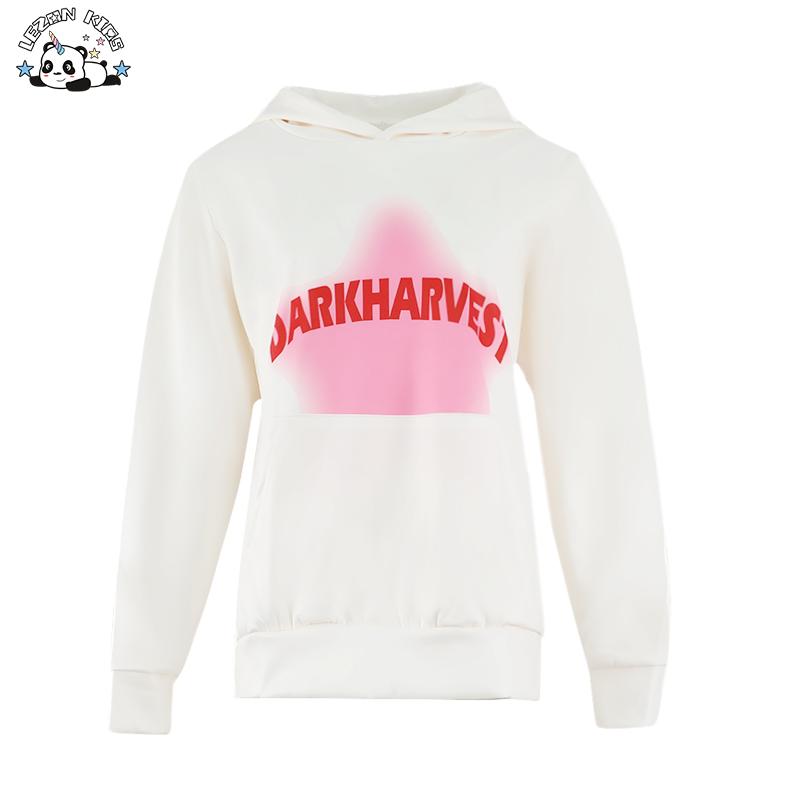 Custom Chenille Towel Embroidery Hoodie Double Layer Hood Pullover Distressed Applique Embroidery Girls Hoodie