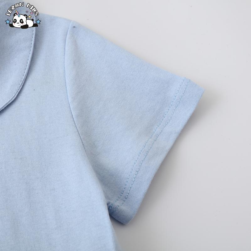 Customizable Summer Short Sleeve Kids Cotton Flower Embroidery Craft Polo Casual Dress