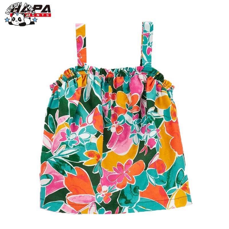 Customizable High Quality Short Legging Set Colorful Top Little Girls Summer Clothing Sets for Holiday