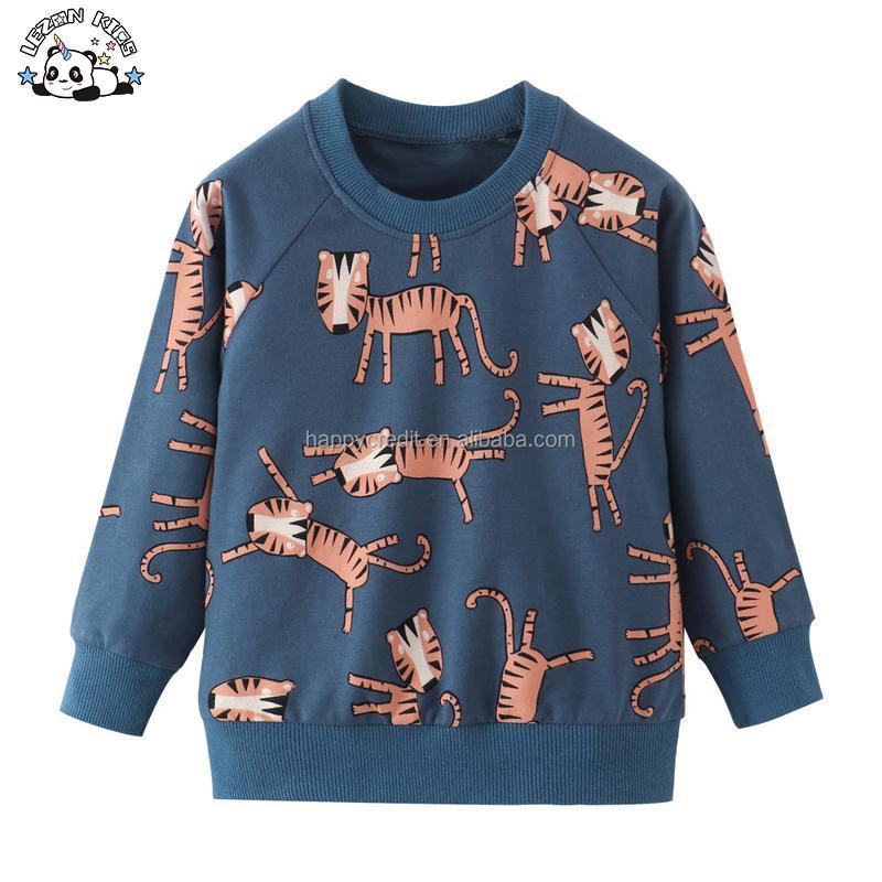 Autumn Long Sleeve Cartoon Cotton Crew Neck Hoodie
